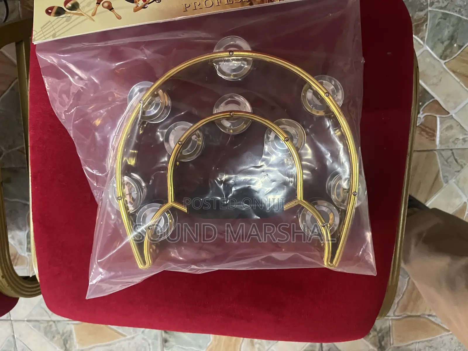 Gold Menil Tambourine