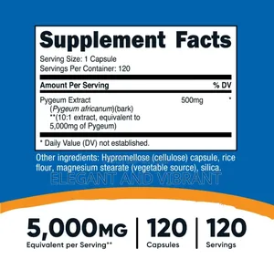 Pygeum 5000mg, 120 Capsules