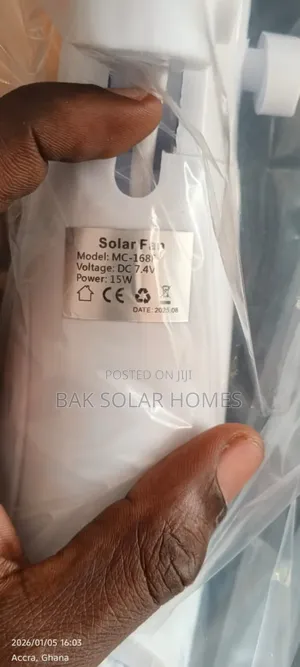 Rechargeable Solar Fan