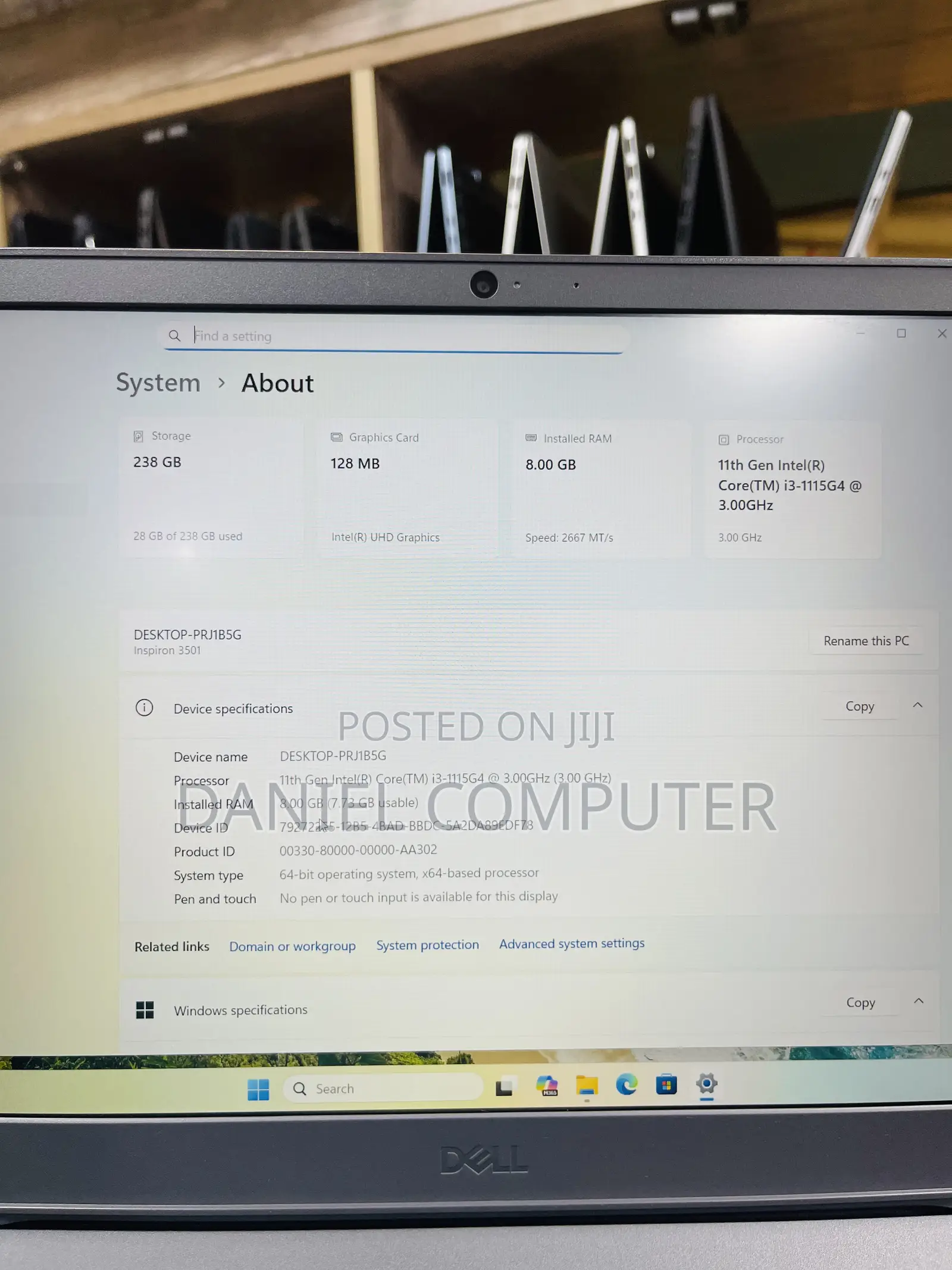 Laptop Dell Inspiron 3541 8GB Intel Core i3 SSD 256GB