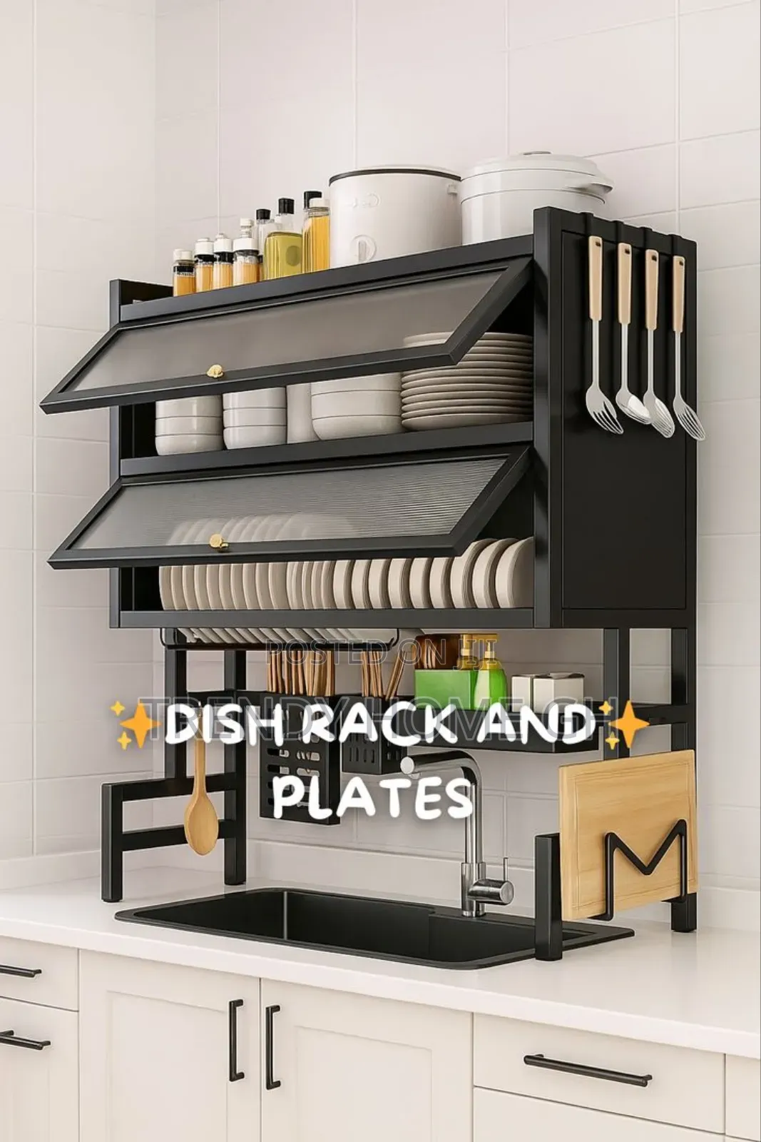 Double Door Over-the-sink Plate Rack – Kitchen Dish Drying Rack