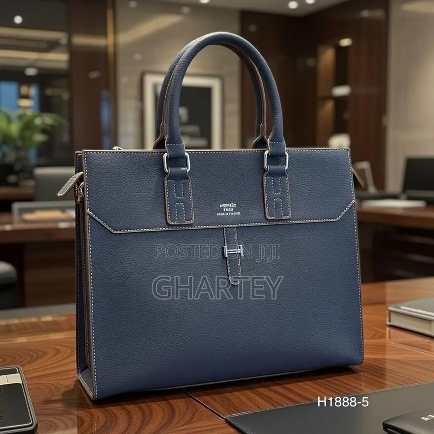 Timeless Executive Hermes Leather Tote Bag