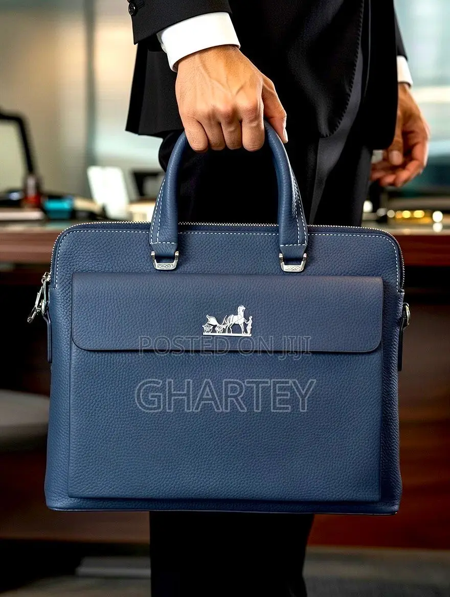 Timeless Executive Hermes Leather Tote Bag