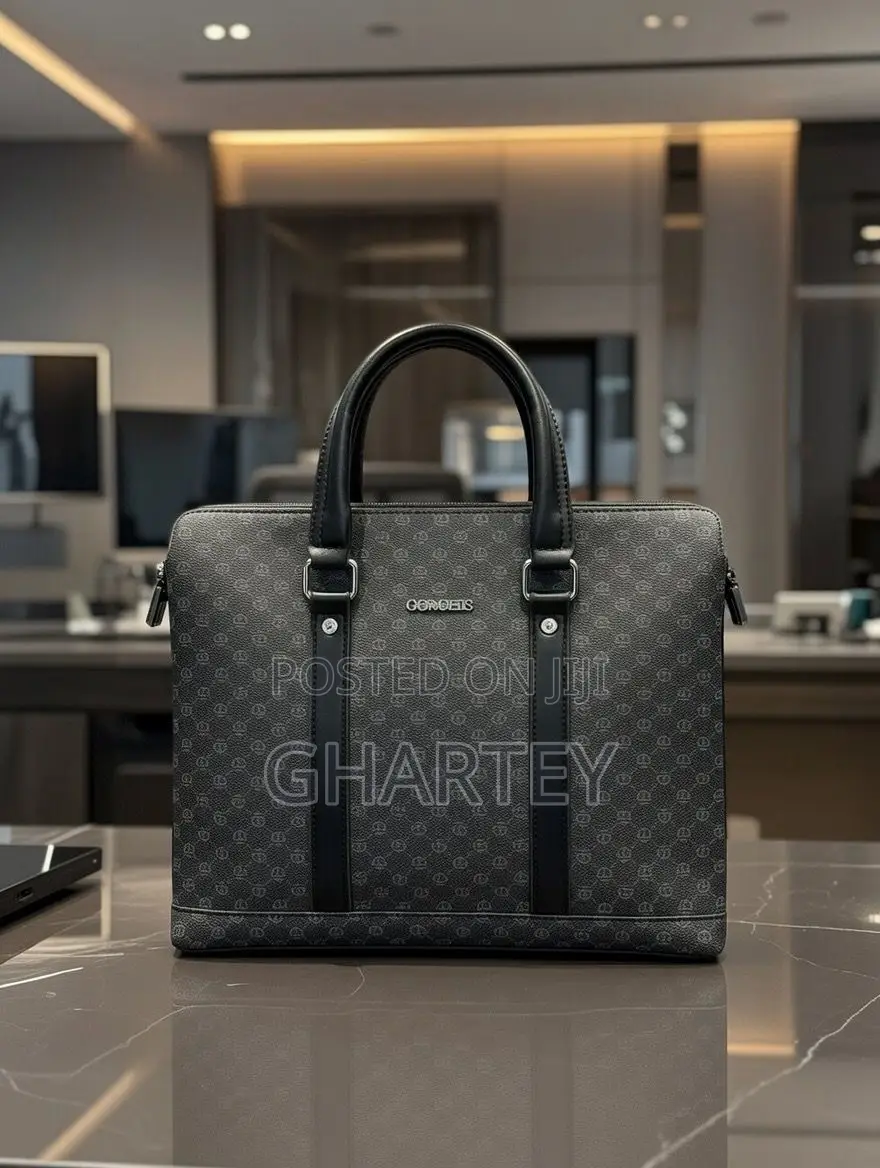 Modern Croc-Embossed Executive Briefcase
