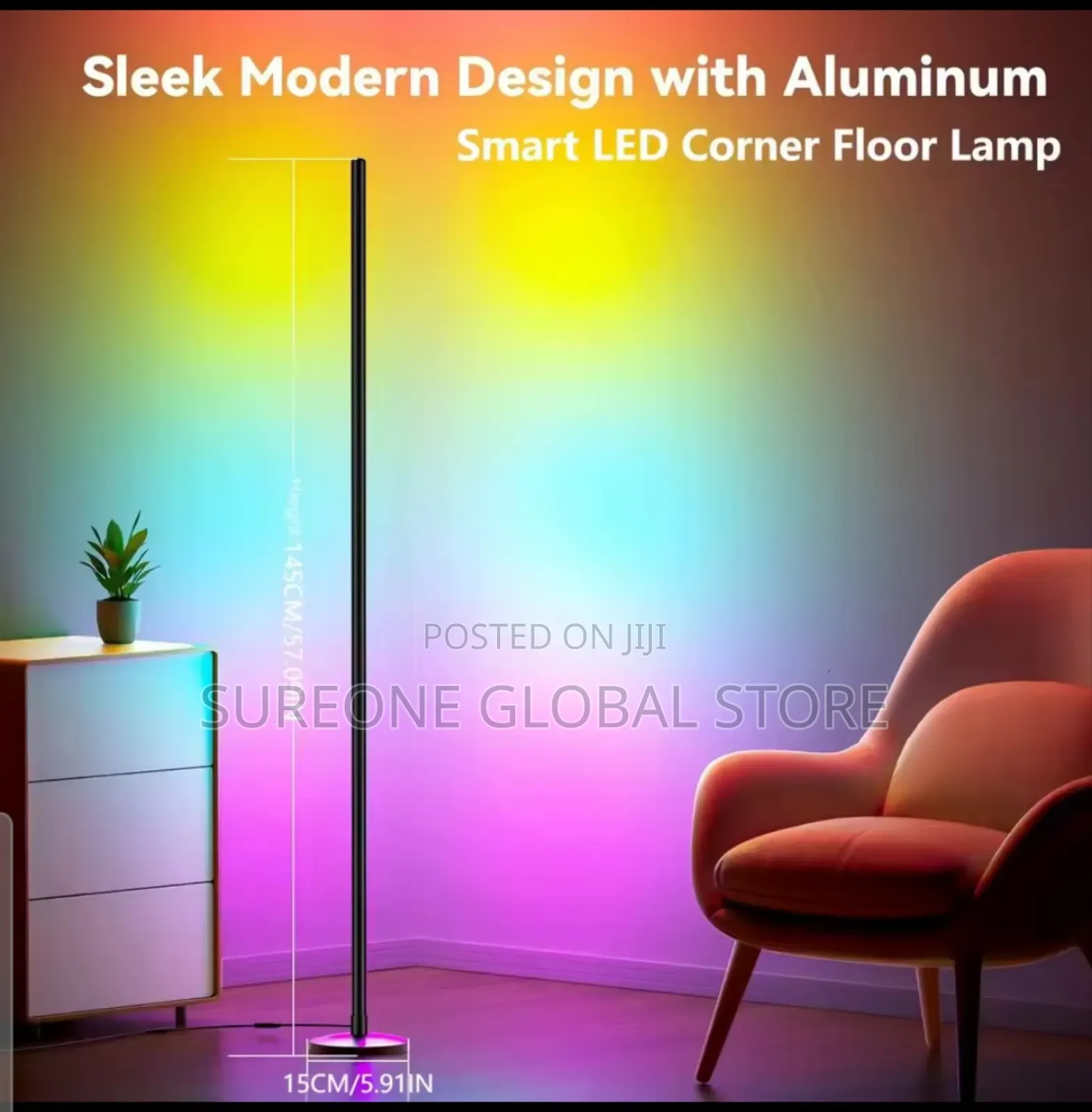 1 Smart Led Floor Lamp Multifunctional RGB Color Changing