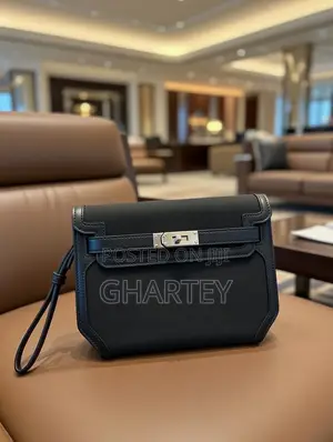Canvas Leather Chic Wristlet Clutch