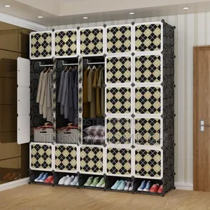 25 Cubes Modular Wardrobe With Shoe Rack