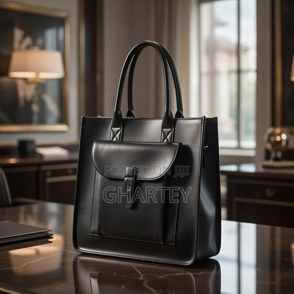 Elegant Structured Leather Tote Bag
