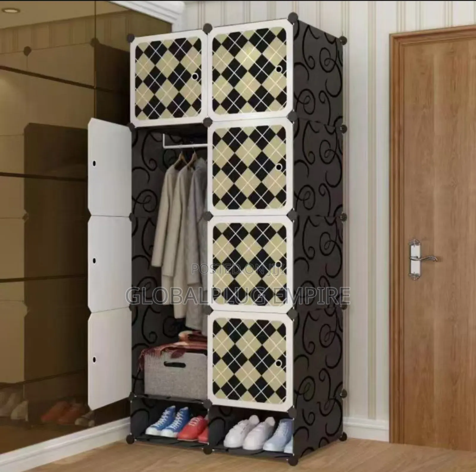 8-9 Cube Wardrobe With Shoe Rack – Stylish Spacious