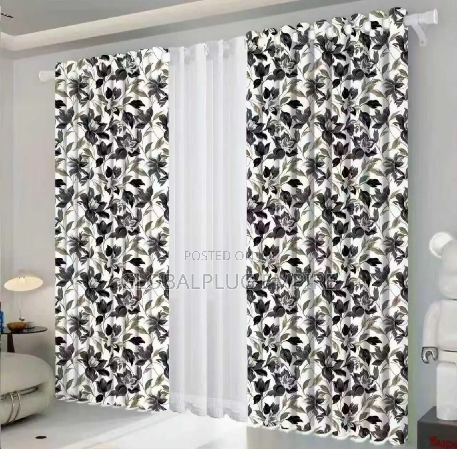 3-in-1 Beautiful Curtains Stylish Elegant