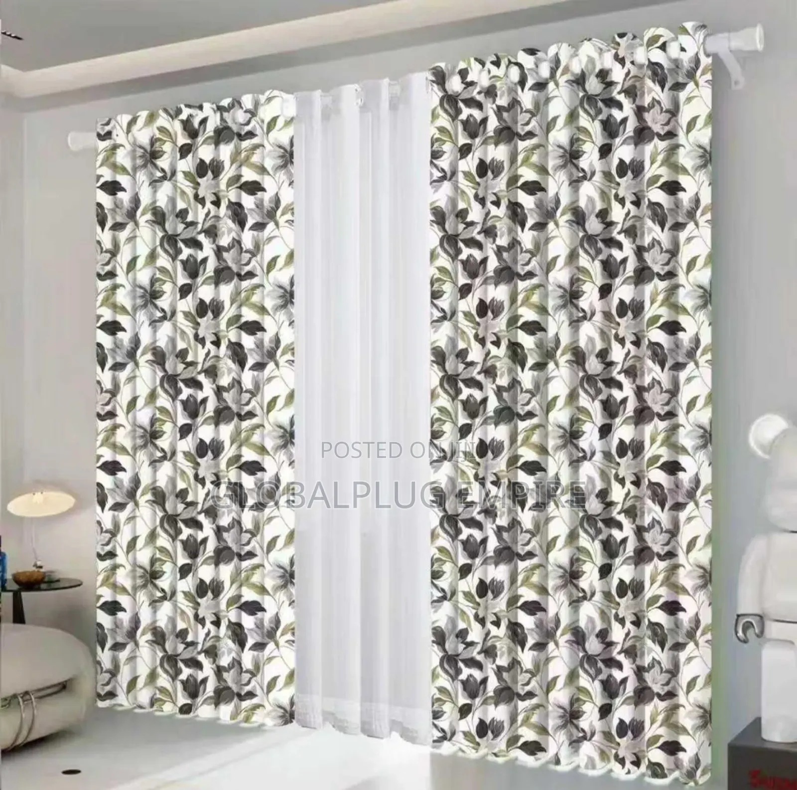 3-in-1 Beautiful Curtains Stylish Elegant