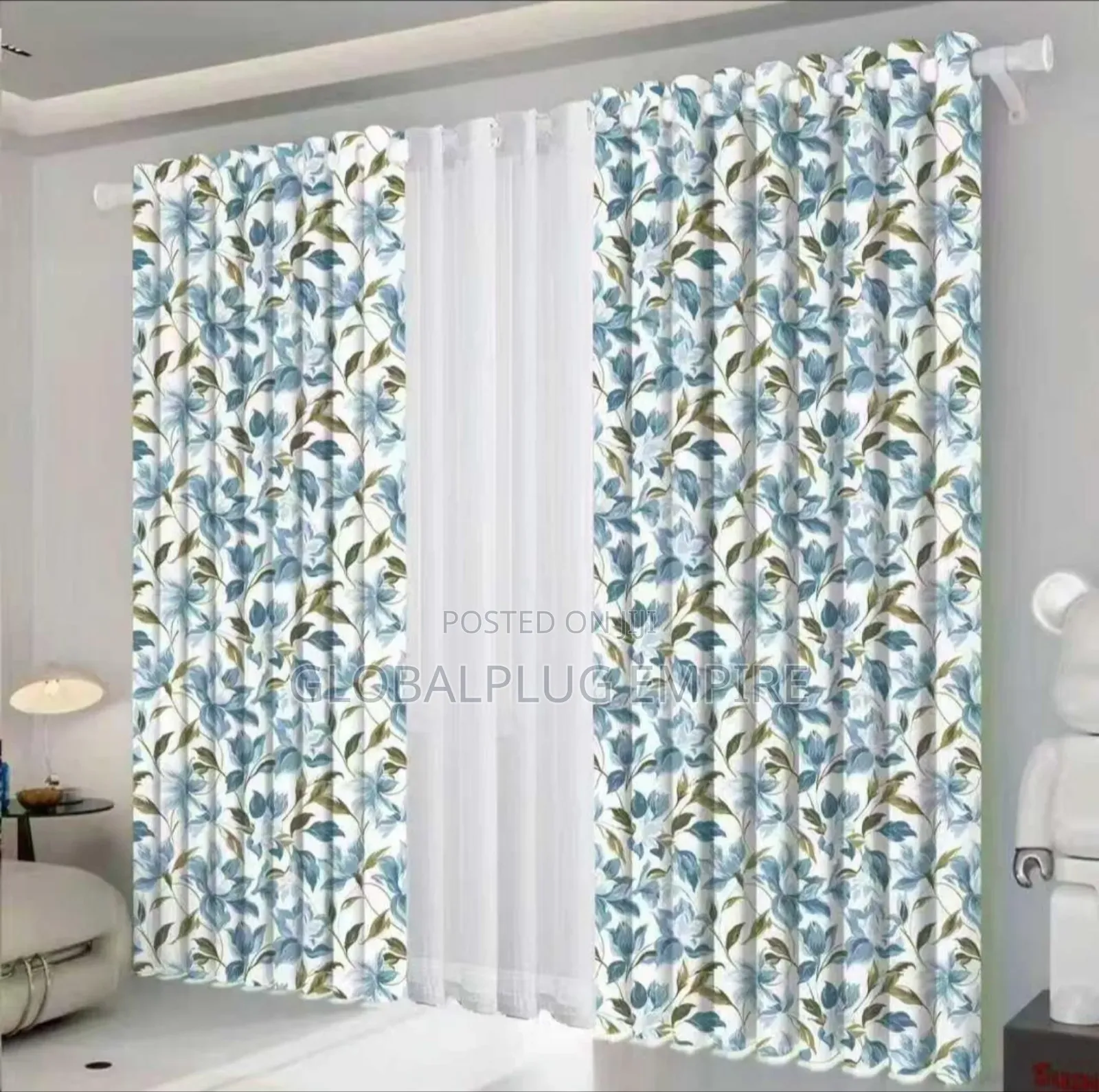 3-in-1 Beautiful Curtains Stylish Elegant