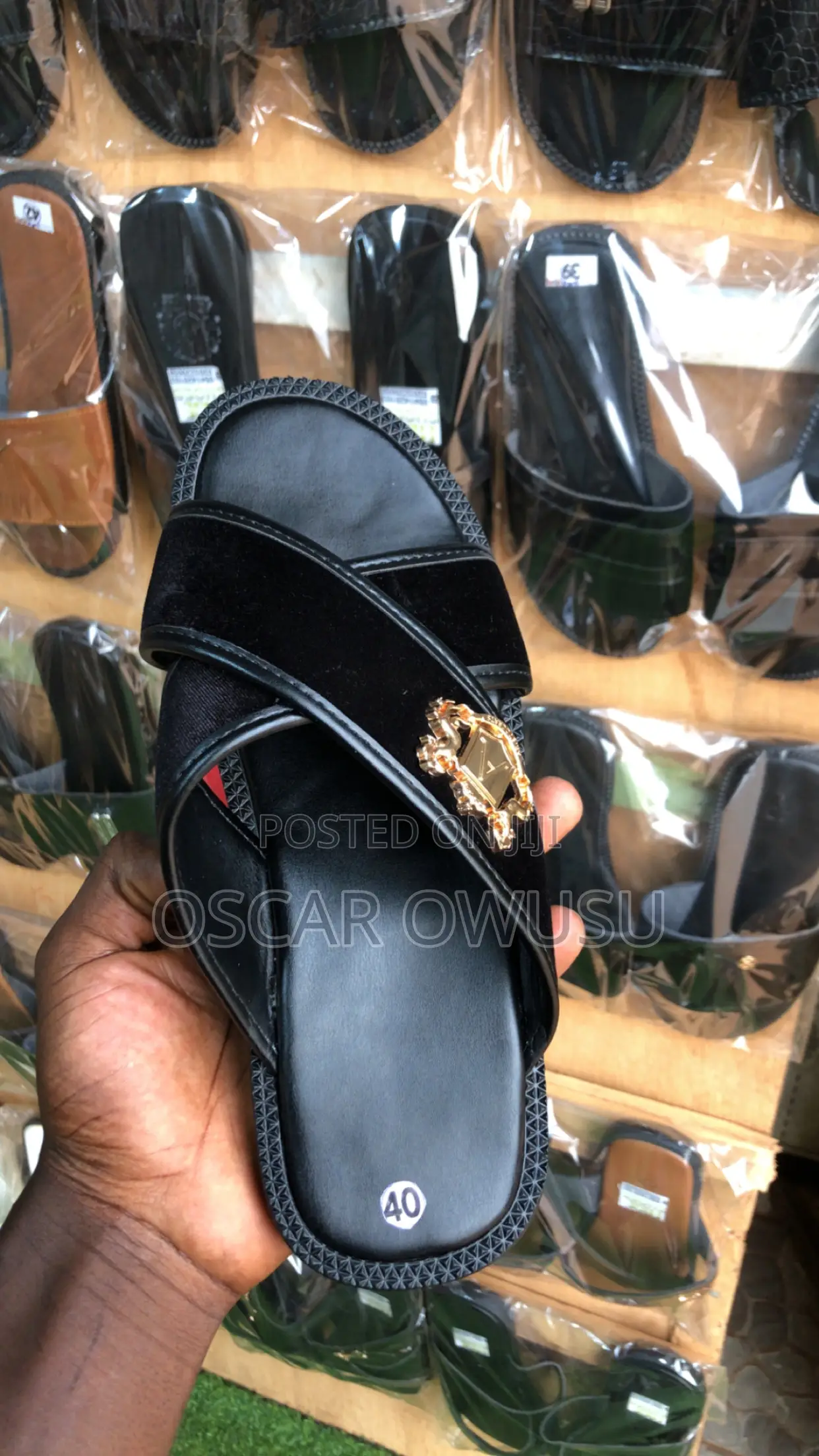 Male Leather Slippers