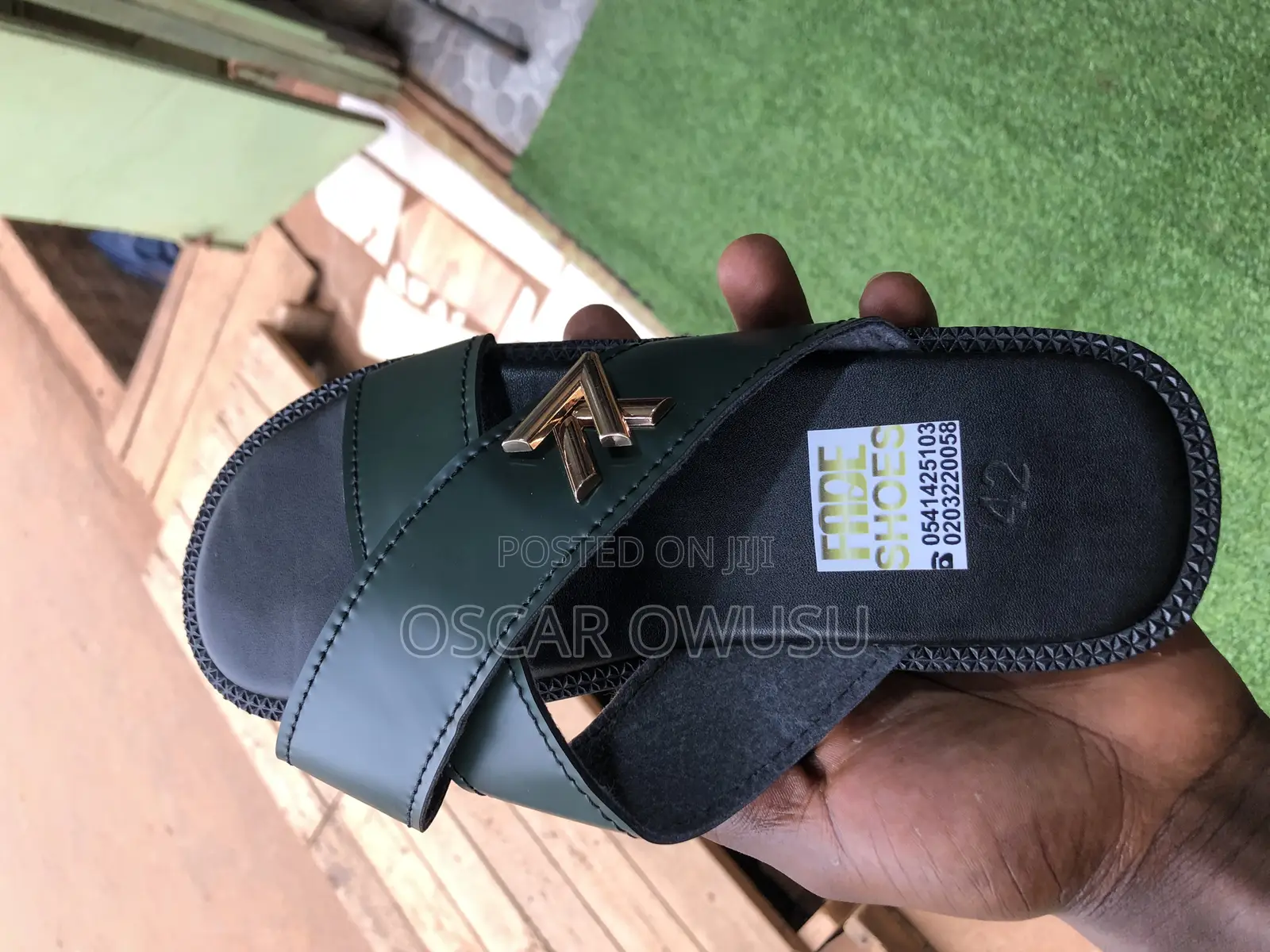 Male Leather Slippers