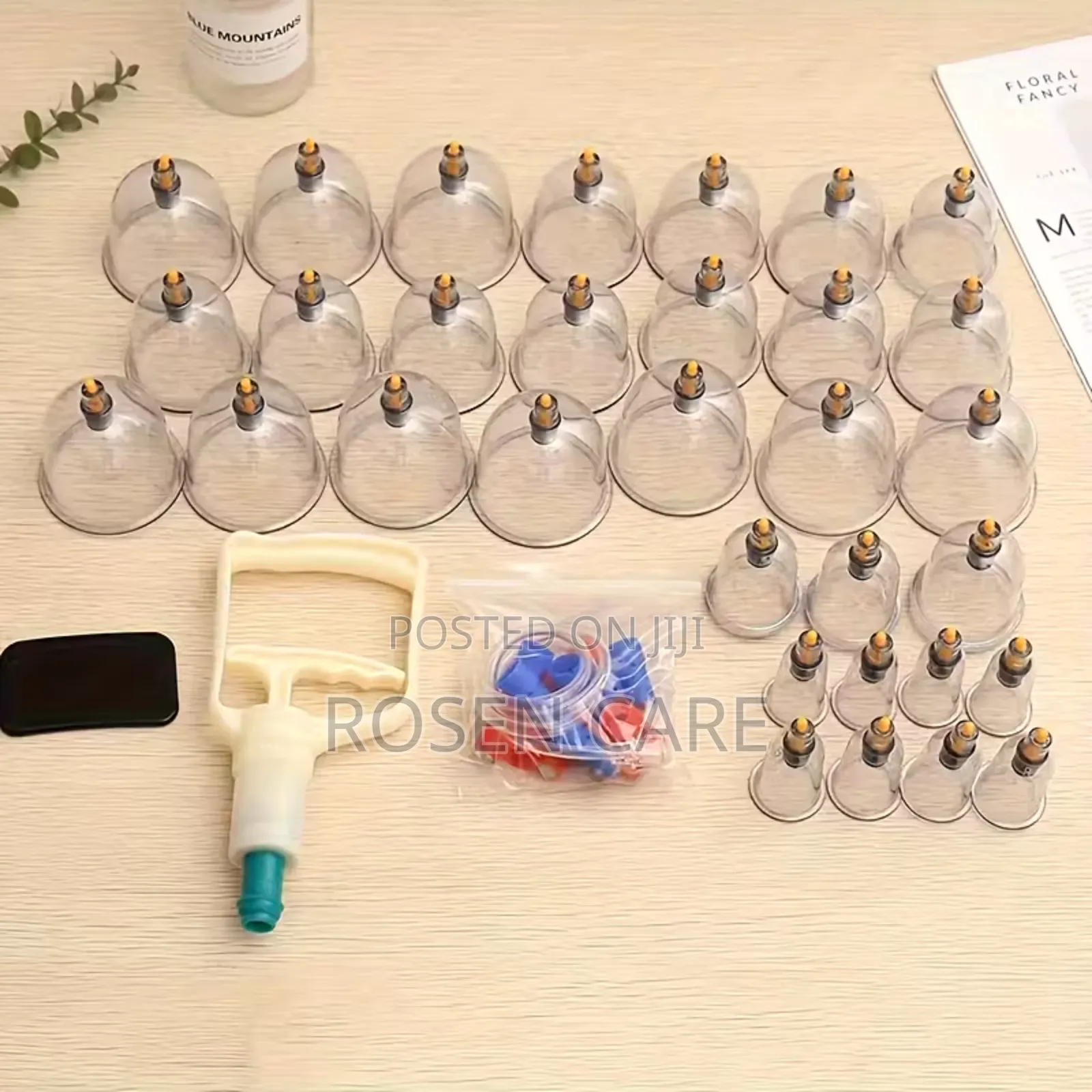 32 Pieces Vacuum Cups Suction Cupping Set Hijama Gua Sha Tool Massager