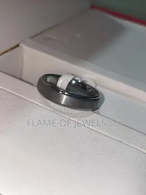 No Fade Dark Silver Men Wedding Band