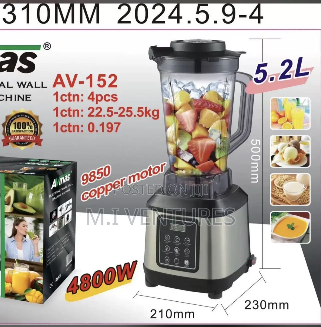 Avinas 5.2l Commercial Blender