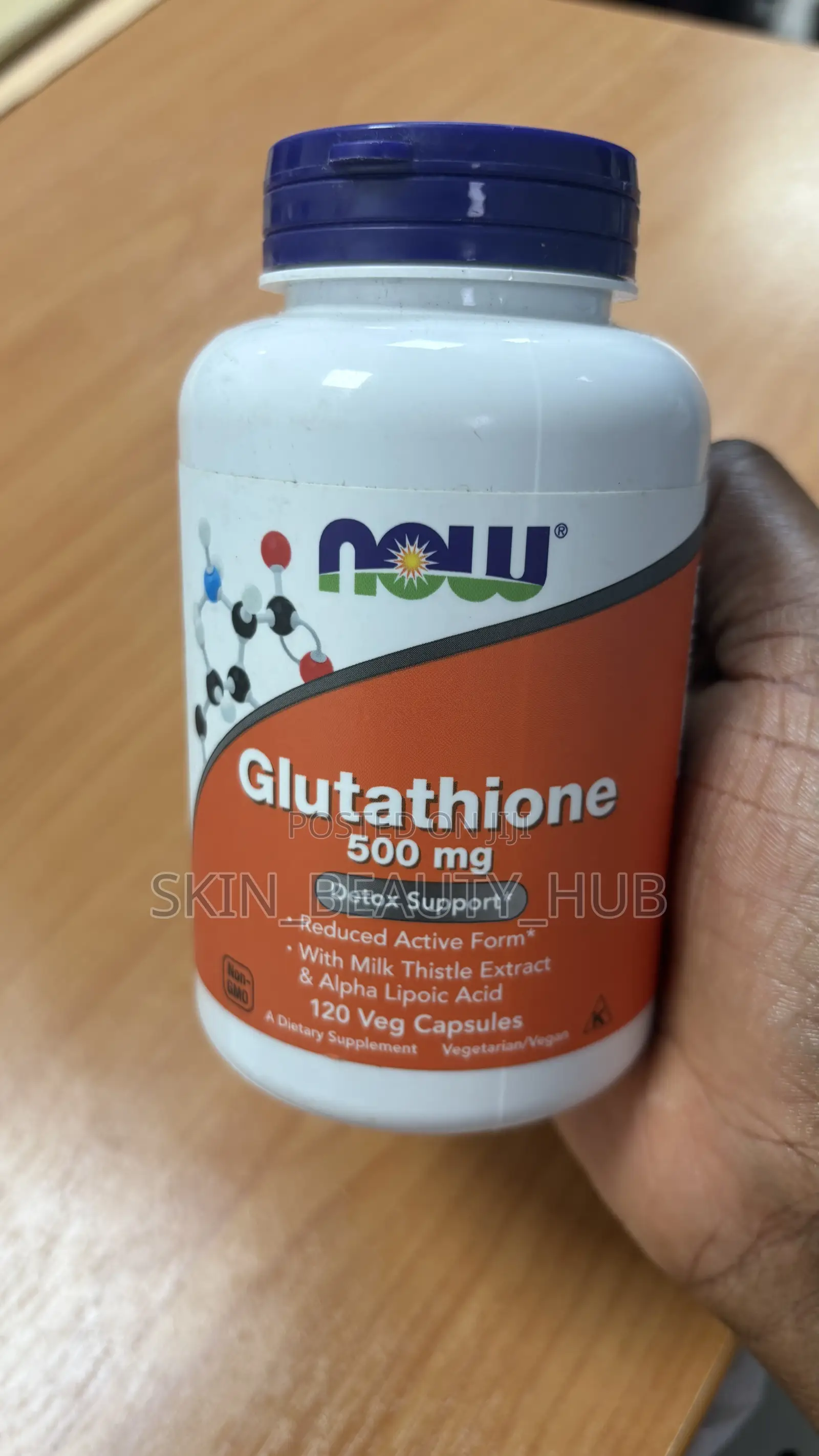 Now Glutathione With Milk Thistle 500mg 120 Capsules
