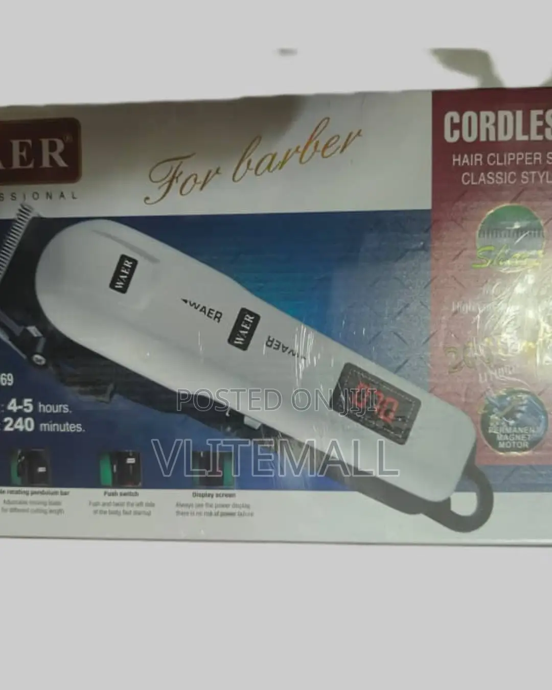 Waer Wa-8591 Cordless Professional Hair Clipper.