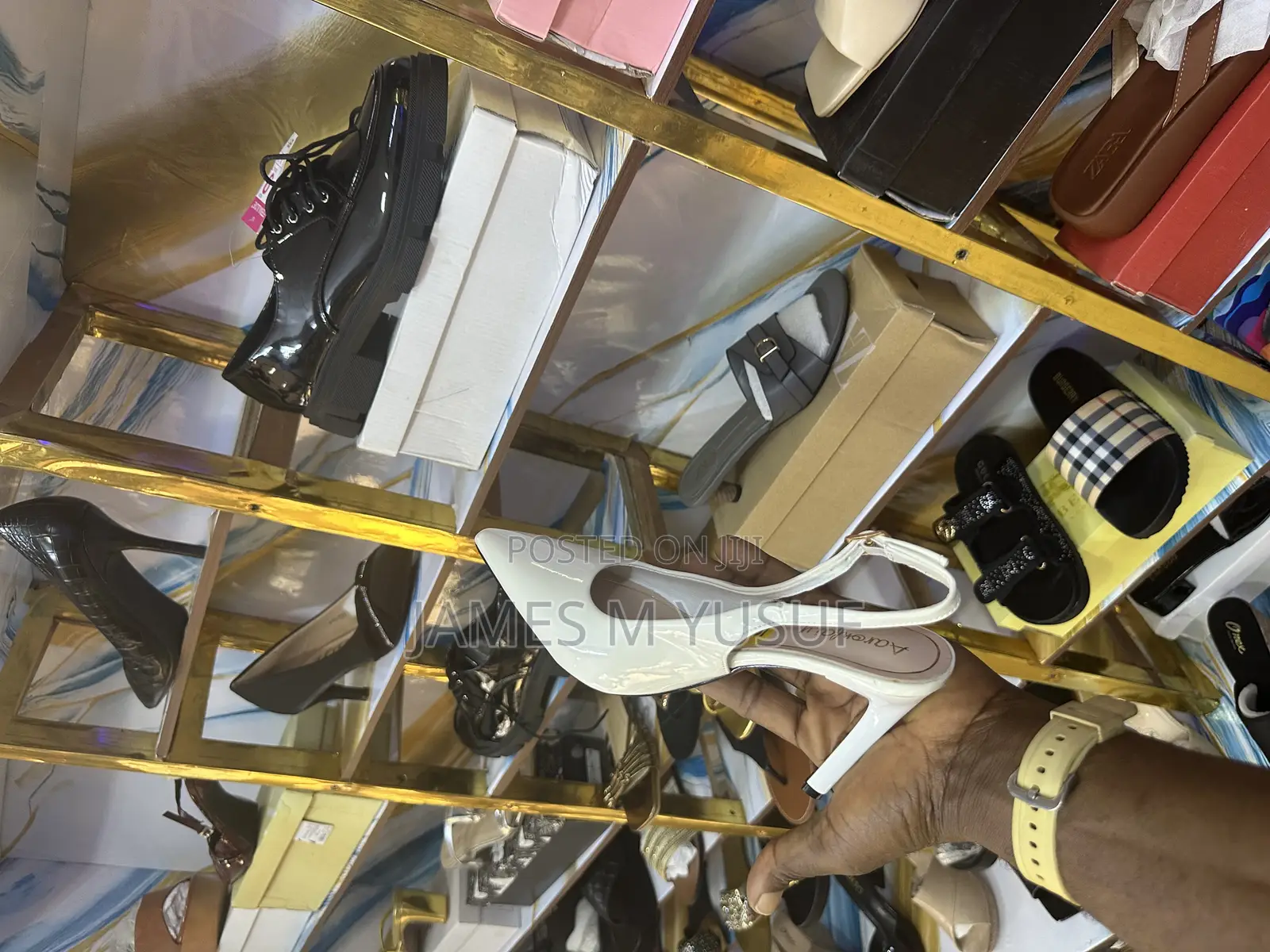 Original White Aaronfaiy Heels for a Good Price