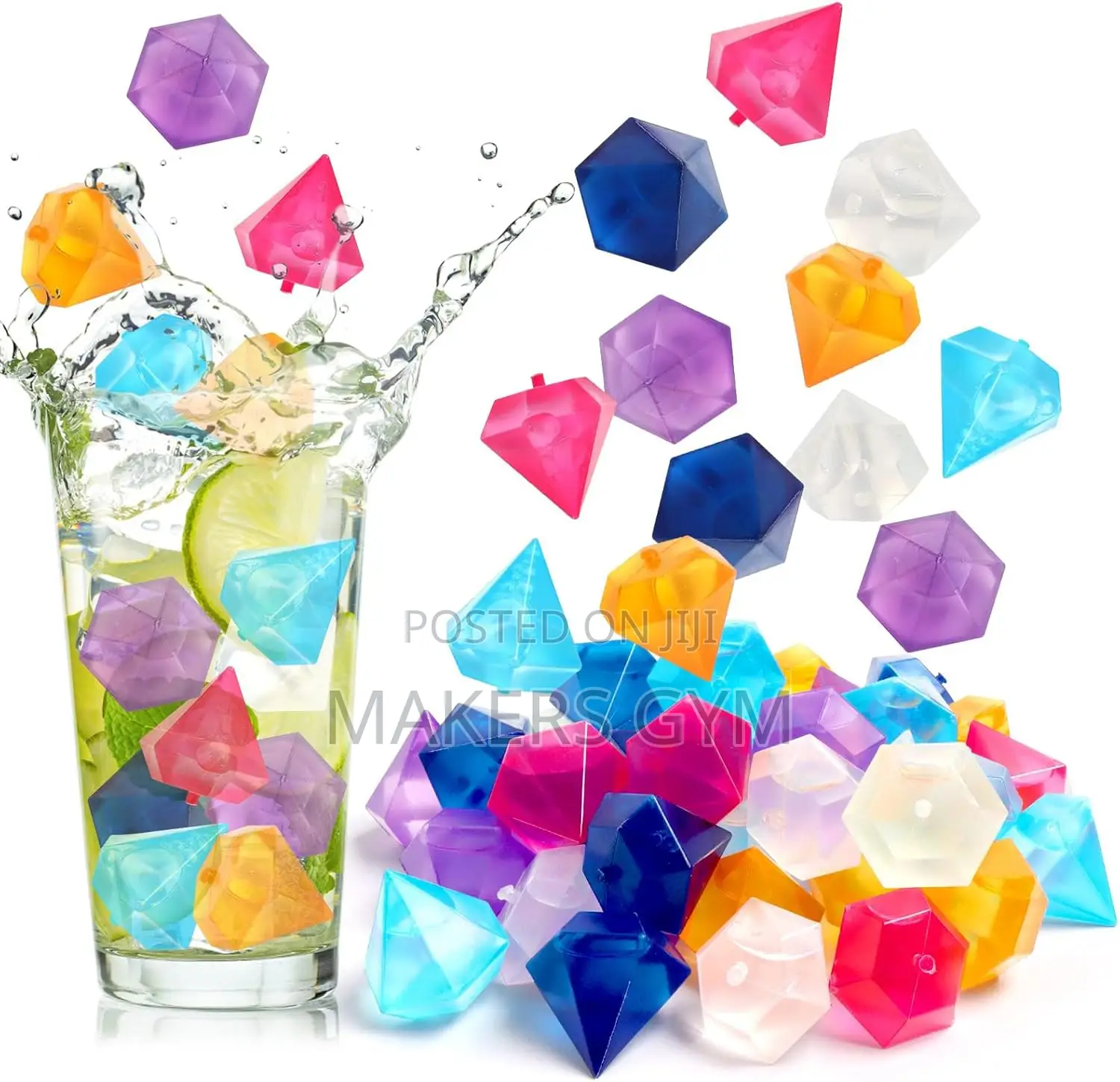 Ice Cubes Reusable (Diamond Shaped)