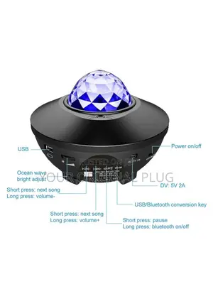 Starry Night Light Projector With Inbuilt Bluetooth Speaker