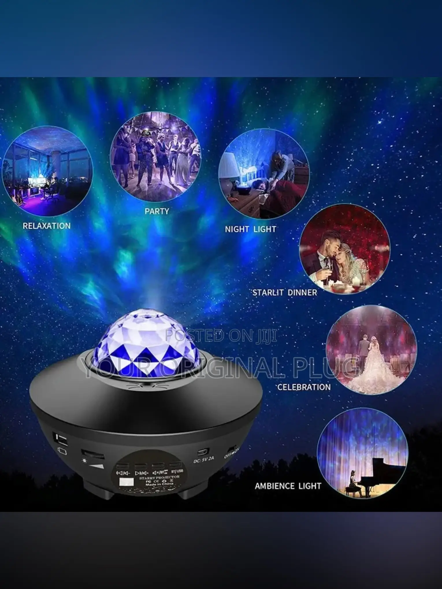 Starry Night Light Projector With Inbuilt Bluetooth Speaker