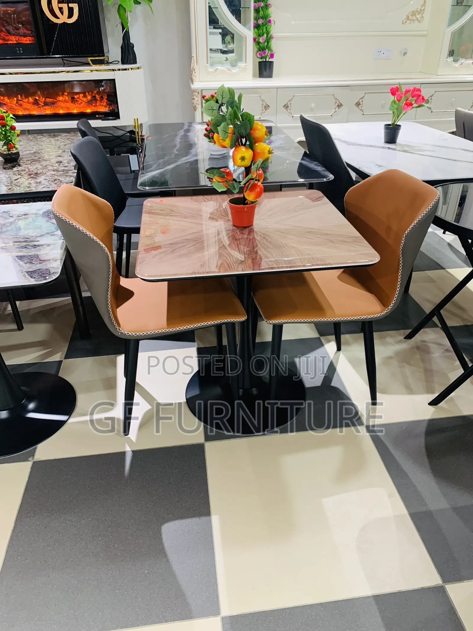 Modern 2-1 Seater Square Dining Table Set