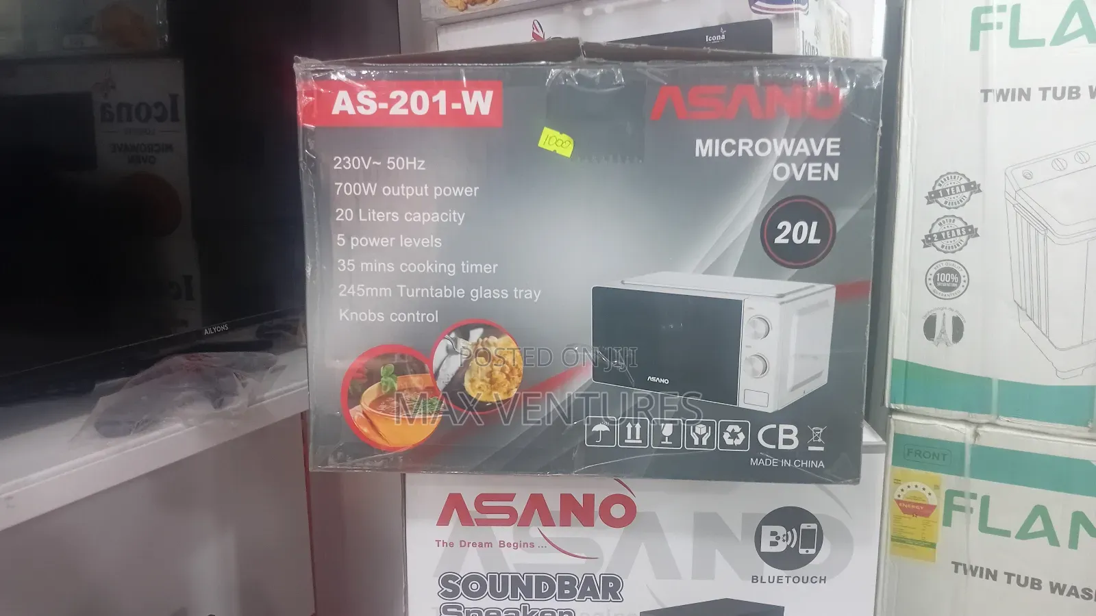 Brand New Asano 20l Microwave Oven – Home Use