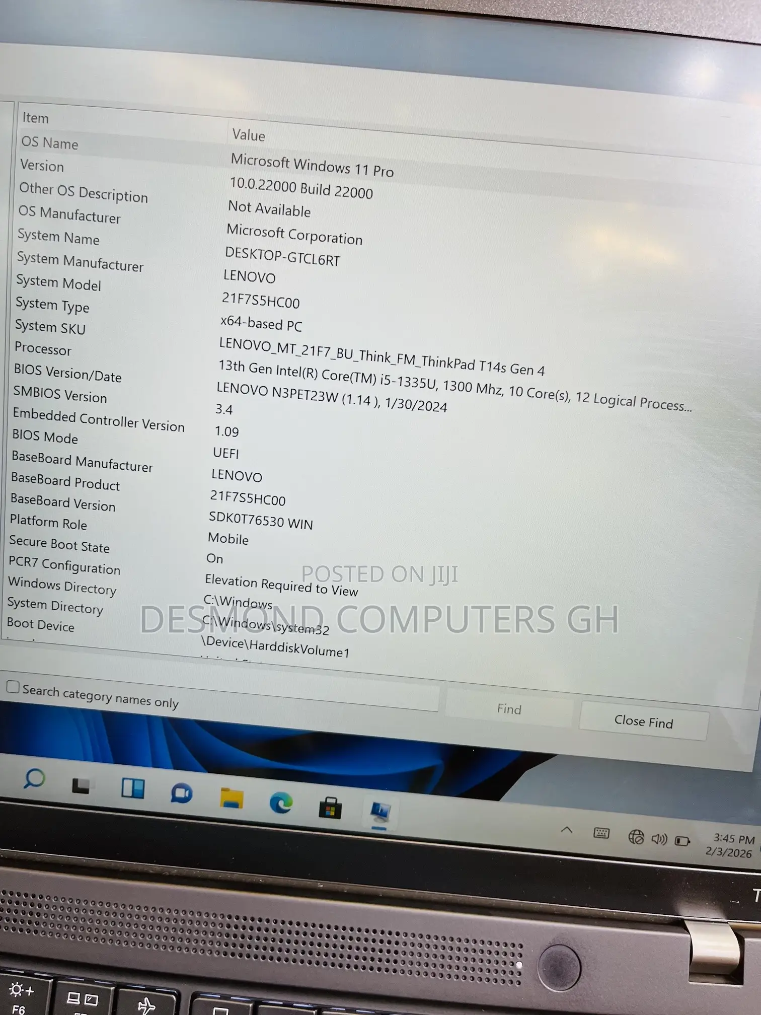 Laptop Lenovo ThinkPad T14s G4 16GB Intel Core i5 SSD 256GB