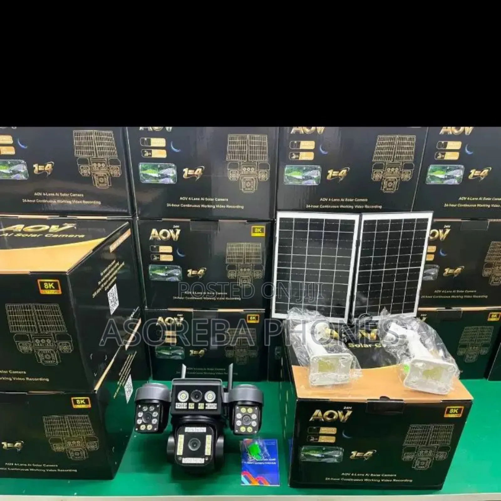 Aov 4 Lens  4g Solar Camera 20mp Ultra Hd Fullcolor Nightvision Double