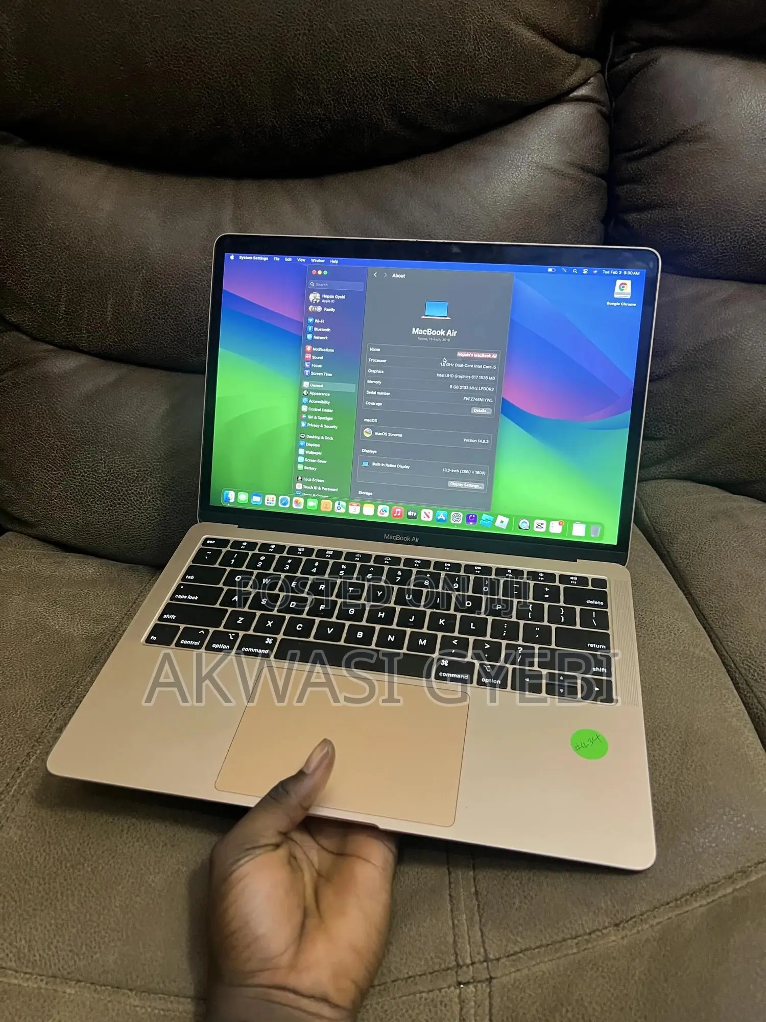 Laptop Apple MacBook Air 8GB Intel Core i5 SSD 128GB