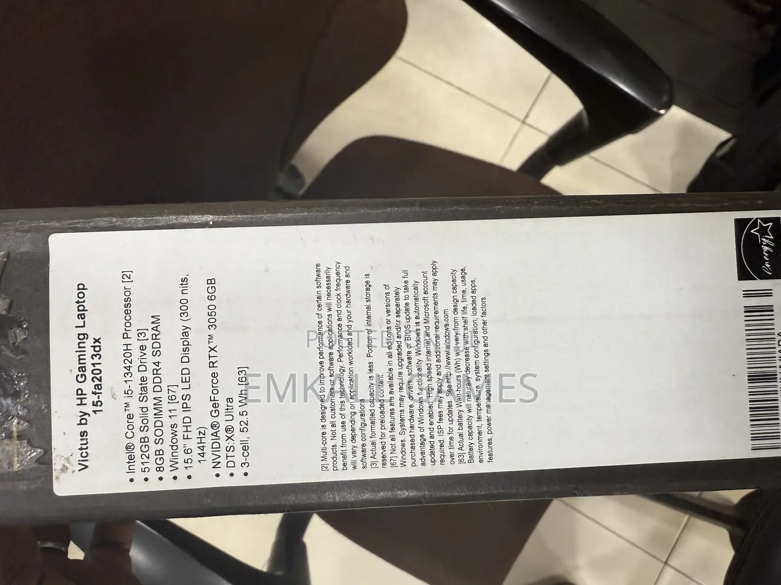 New Laptop HP Victus 15 8GB Intel Core I5 SSD 512GB