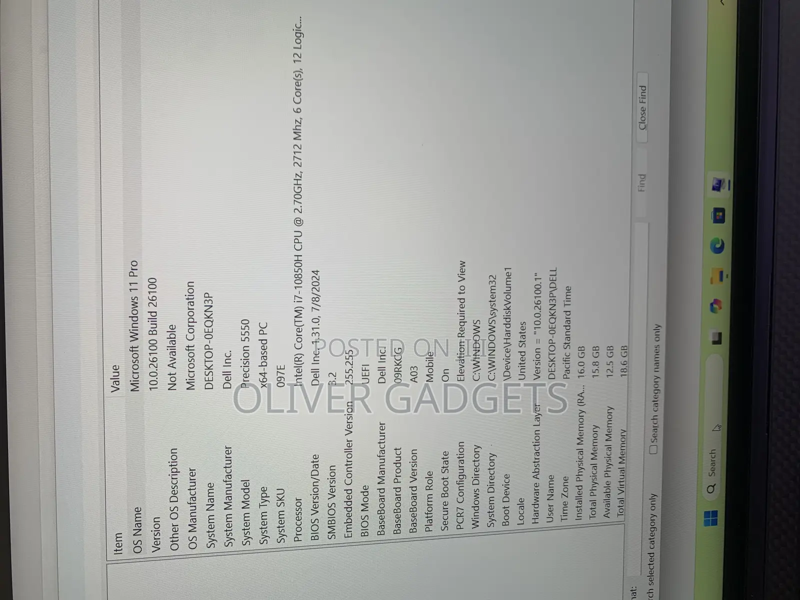 Laptop Dell Precision 5550 16GB Intel Core I7 SSD 512GB