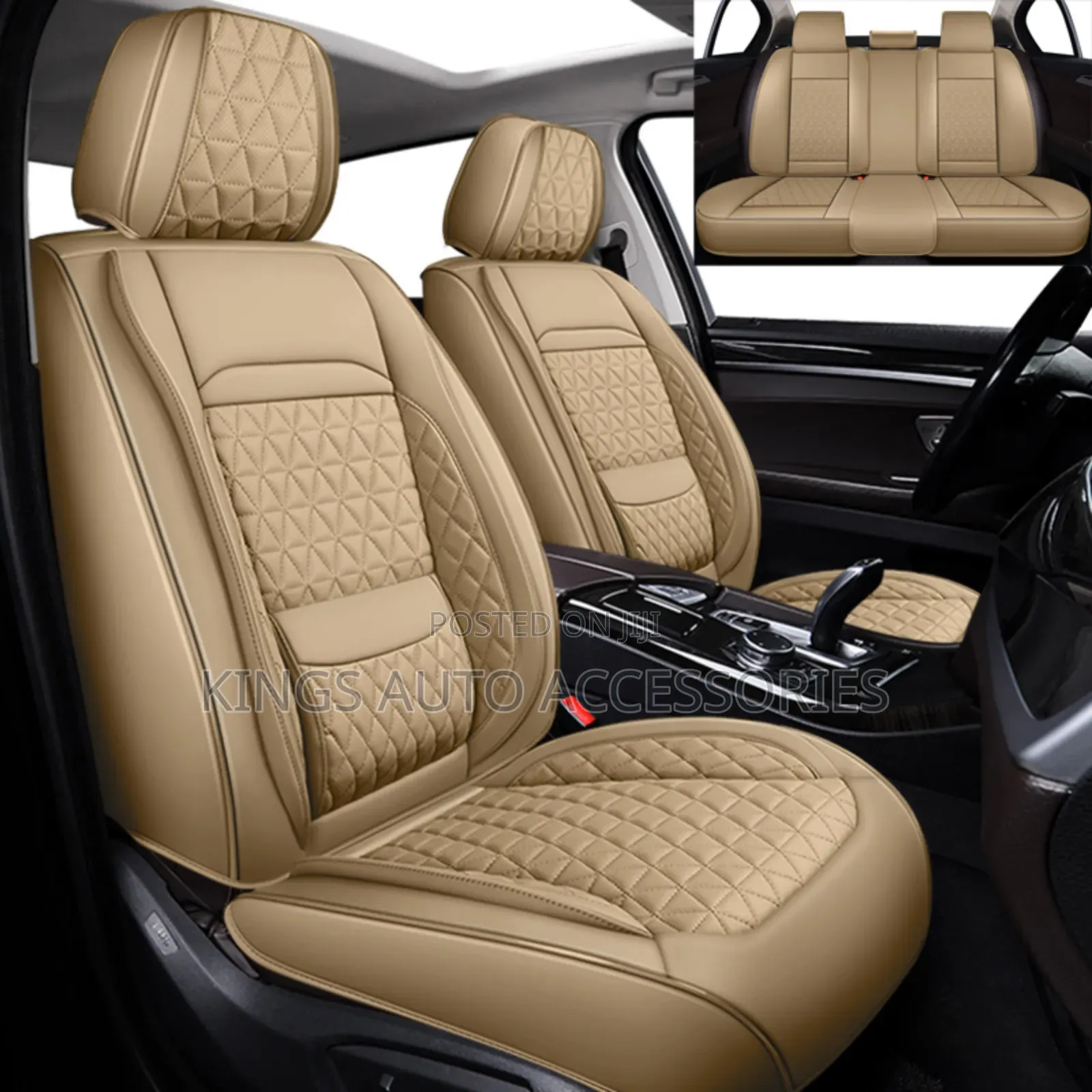 Beige Quality Car Seat Cushion