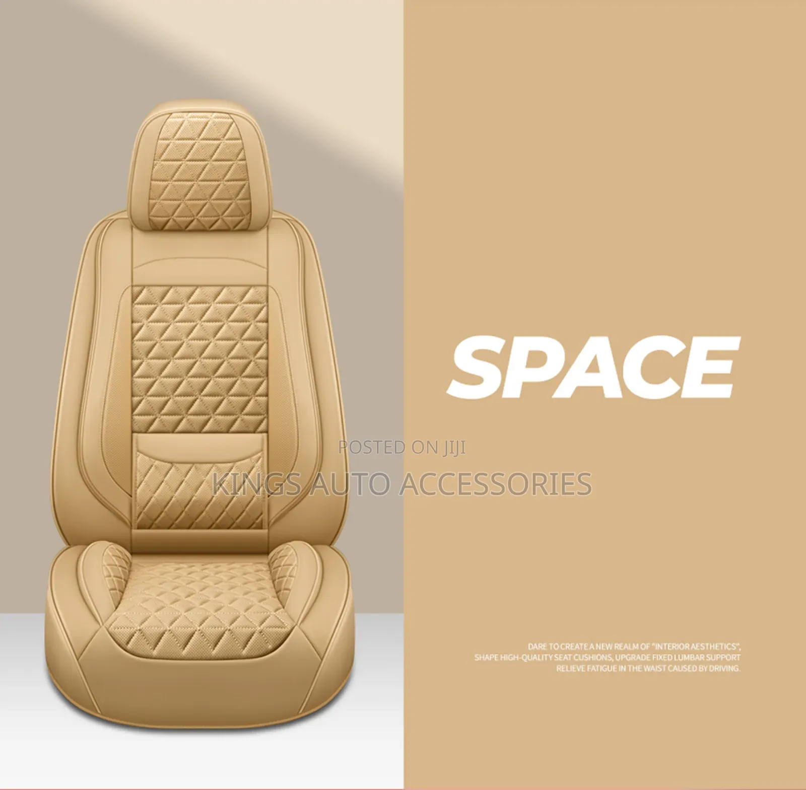 Beige Quality Car Seat Cushion