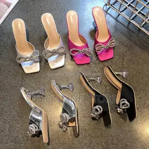 Rhinestone Bow Heels