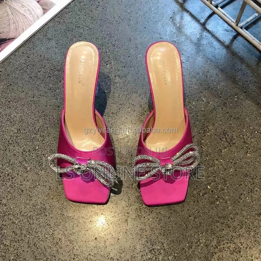 Rhinestone Bow Heels