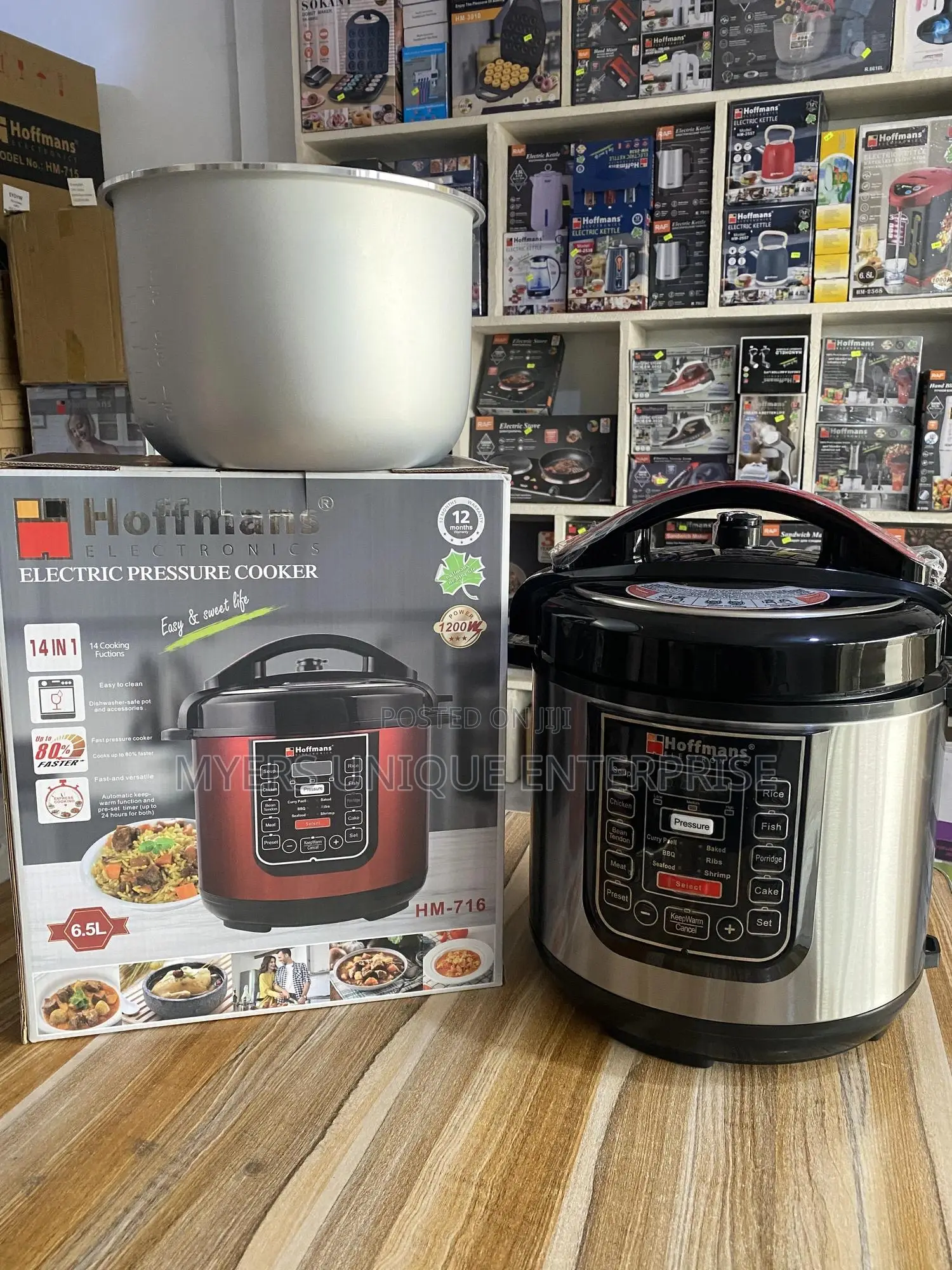 80%+ Fast Hoffman Electric Pressure Cooker 1200w