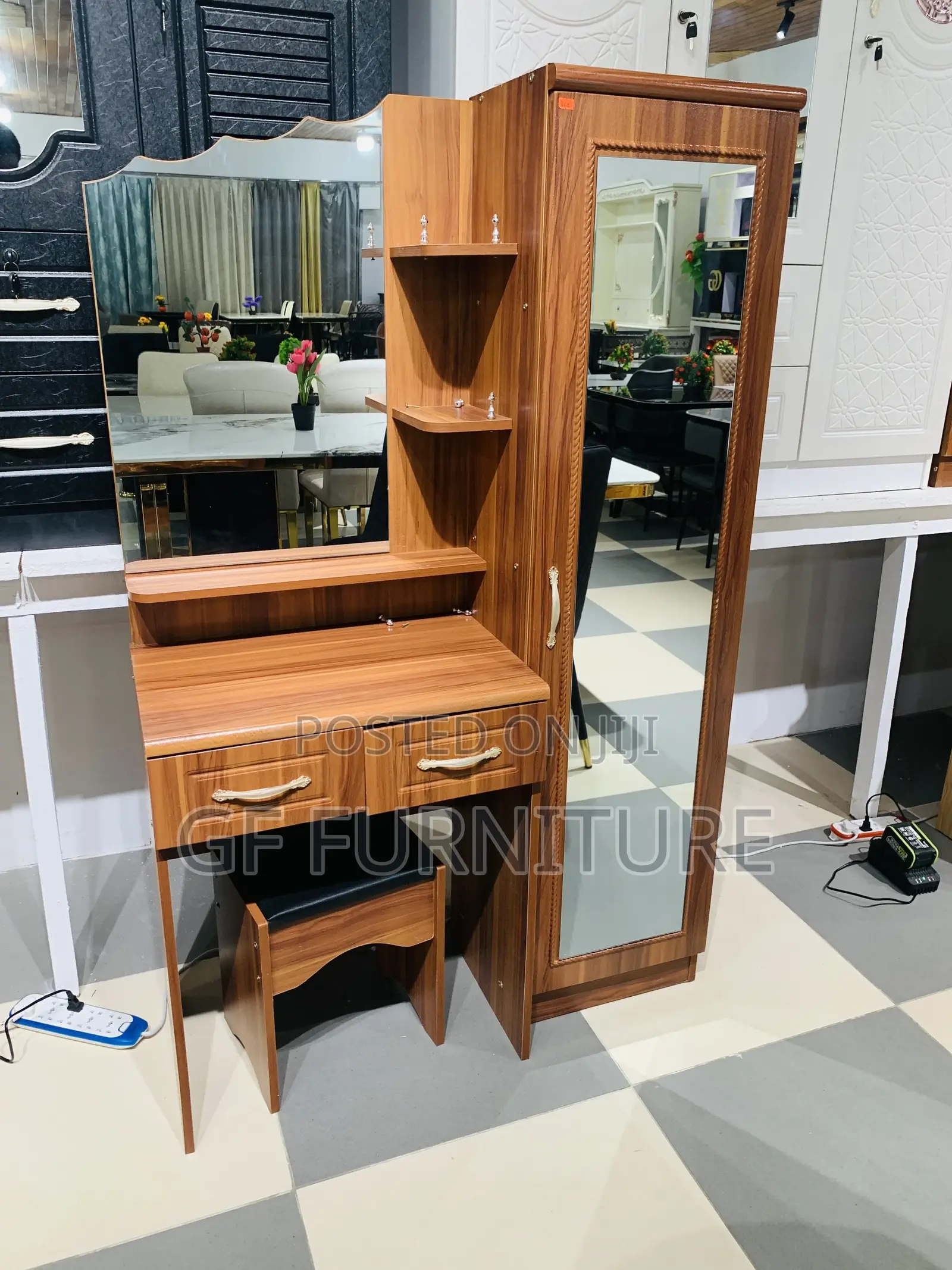 Dressing Mirror With Cabinet