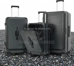 22,26,30inch 3pcs Front Open Large Trunk Style Hardshell Pc Suitcases