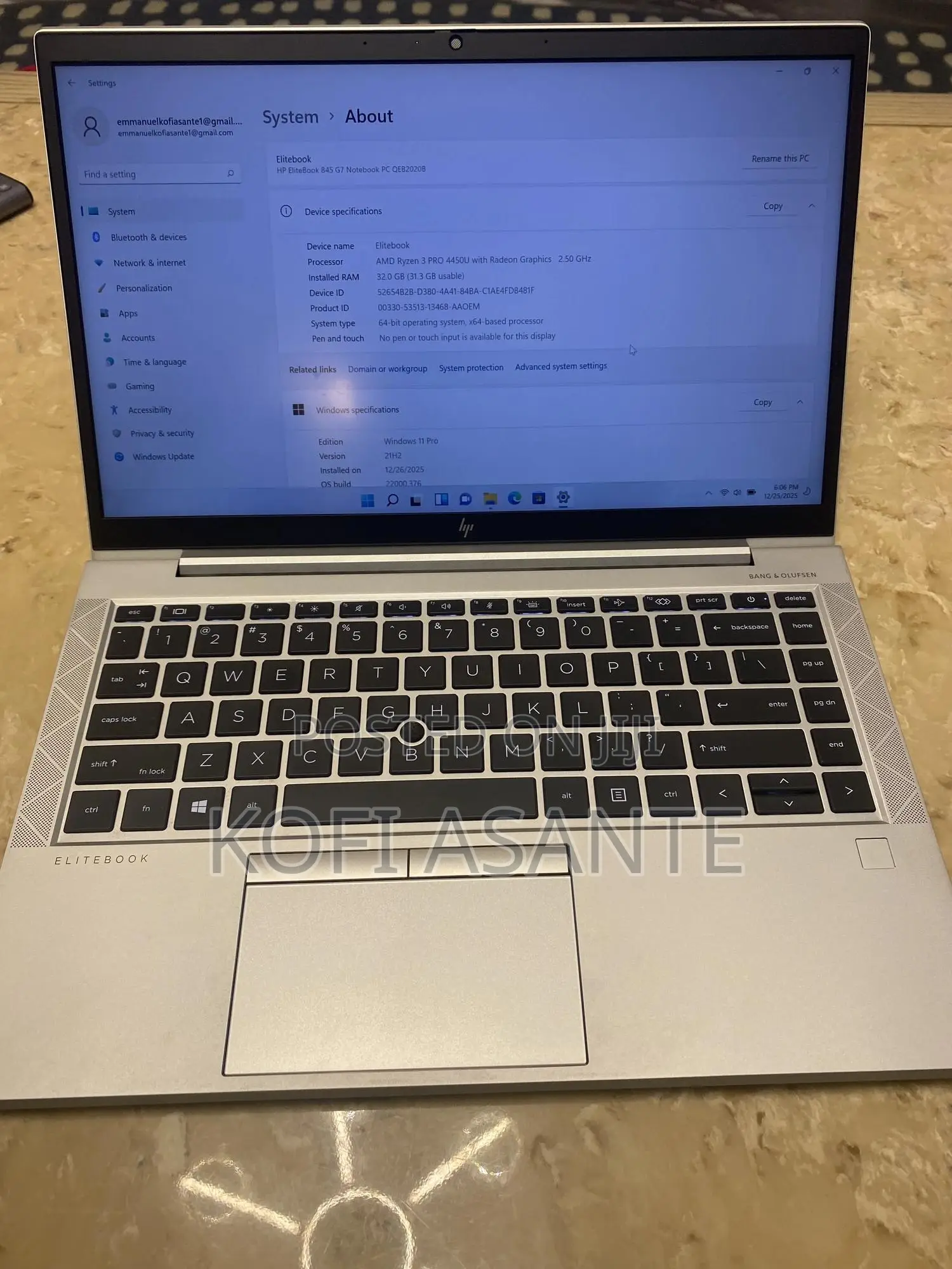Laptop HP EliteBook 845 G7 32GB AMD Ryzen 3 SSHD (Hybrid) 512GB