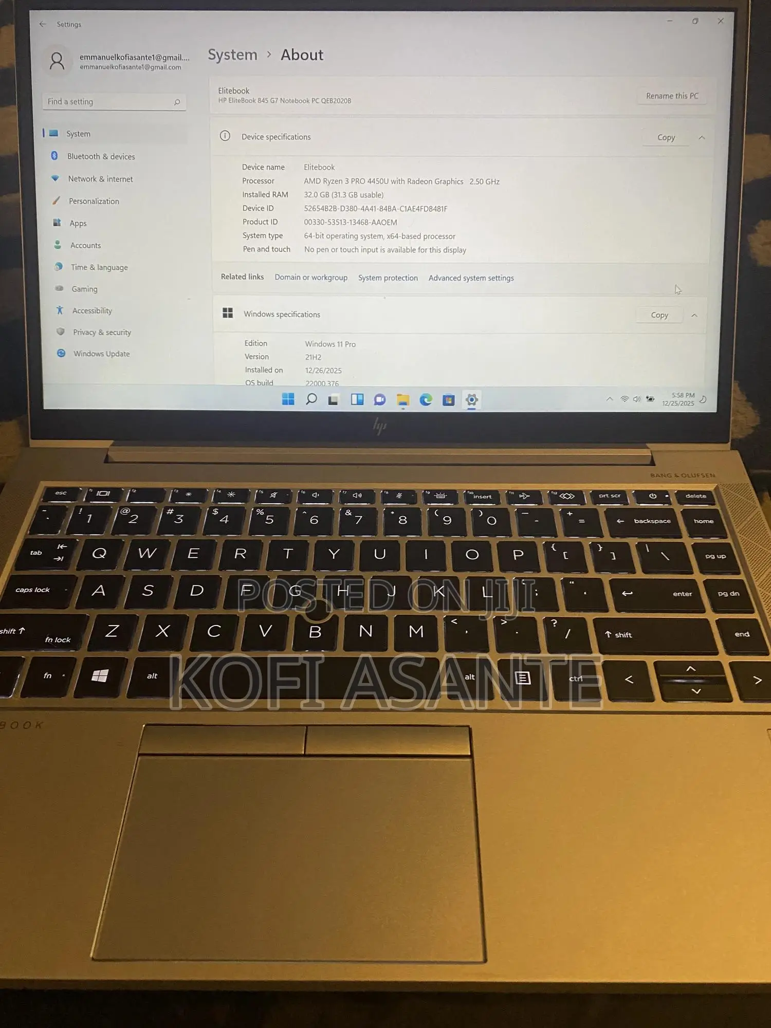 Laptop HP EliteBook 845 G7 32GB AMD Ryzen 3 SSHD (Hybrid) 512GB