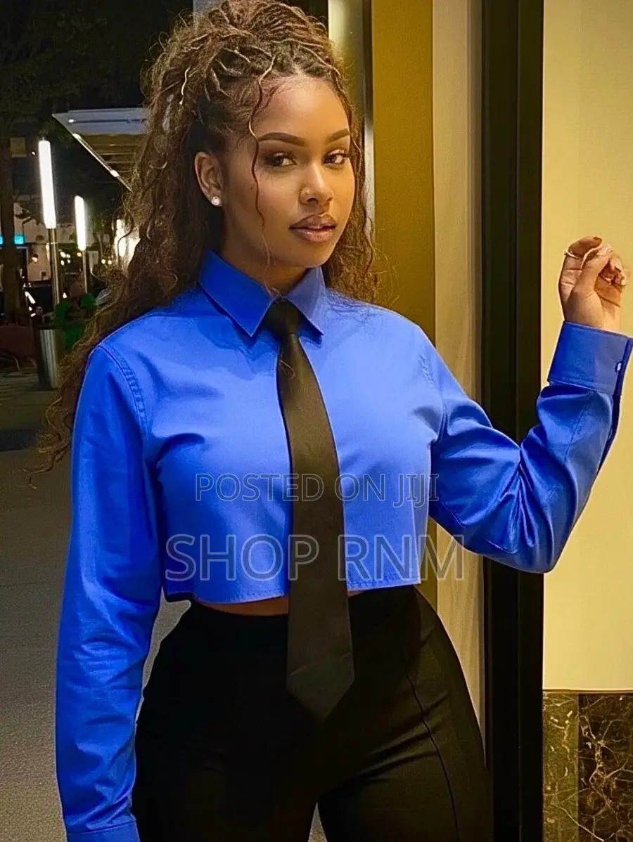 Ladies Oversized Shirts With Necktie
