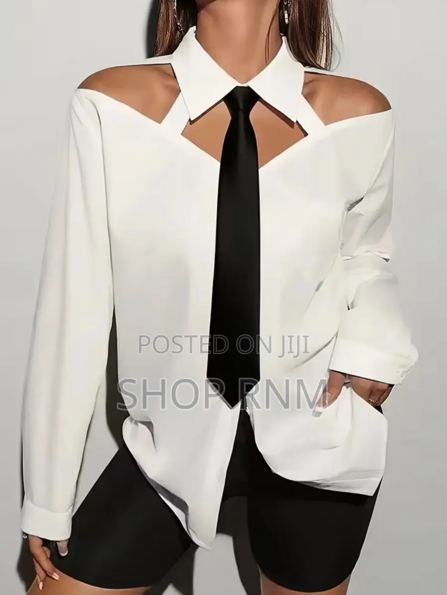 Ladies Oversized Shirts With Necktie