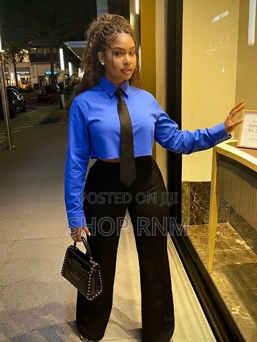 Ladies Oversized Shirts With Necktie