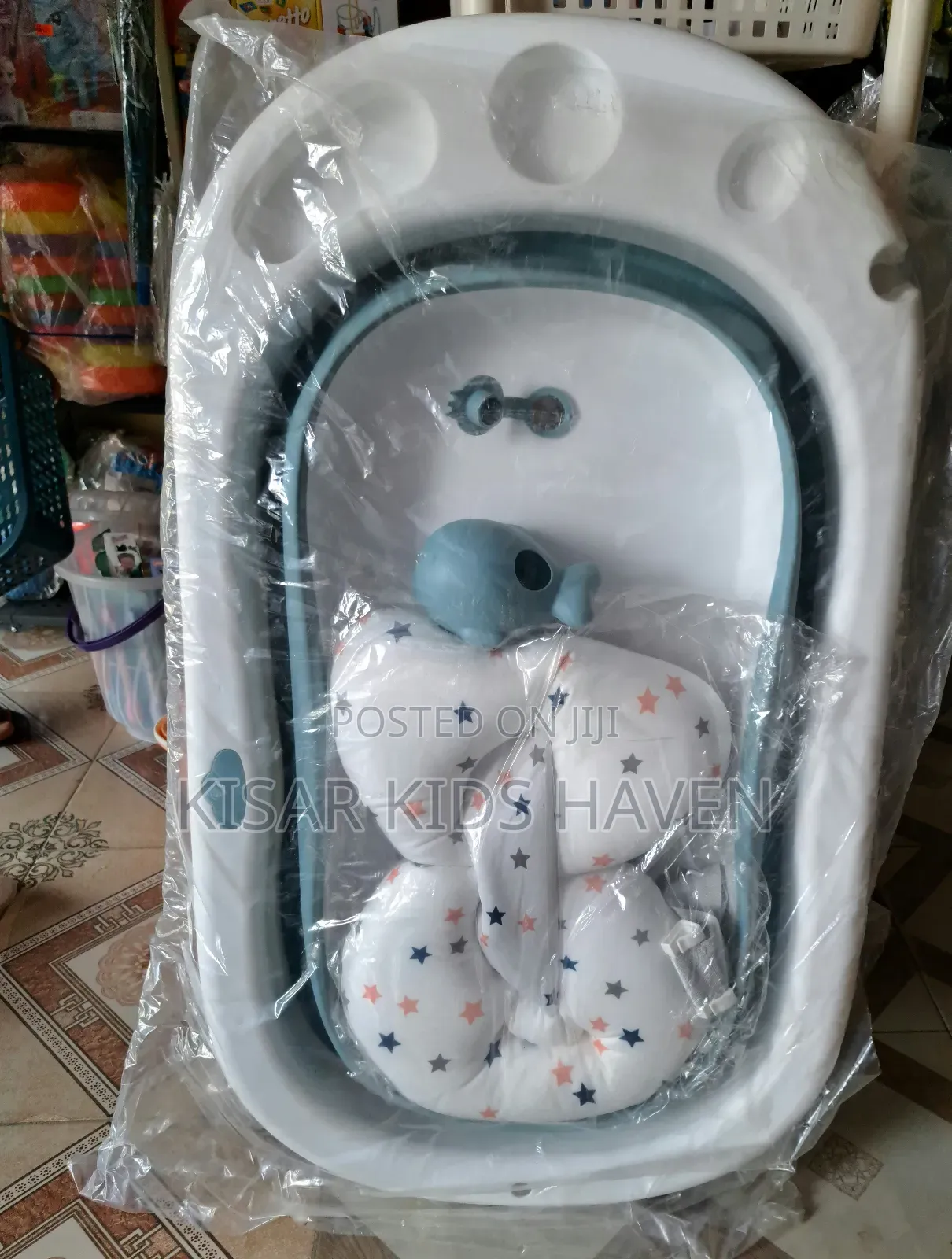 Foldable Bath Tub With Soft Cushion Bather( Pink/ Blue )