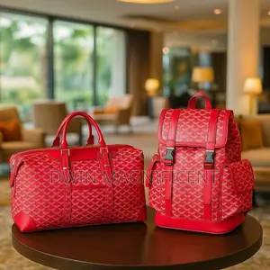 Goyard Boston 50 Duffel Bag and a Goyard Alpin Mm Backpack.