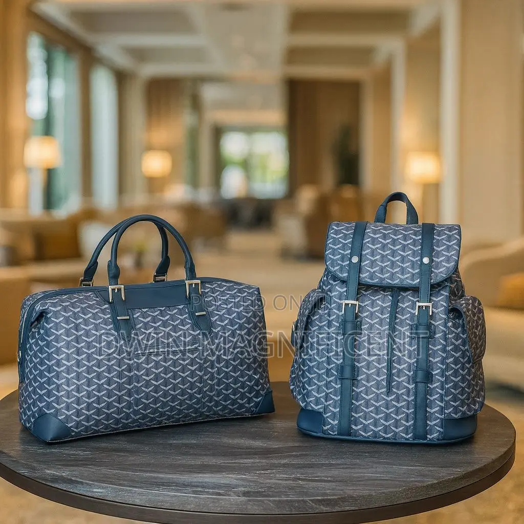 Goyard Boston 50 Duffel Bag and a Goyard Alpin Mm Backpack.