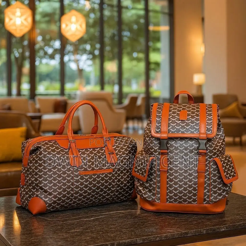 Goyard Boston 50 Duffel Bag and a Goyard Alpin Mm Backpack.